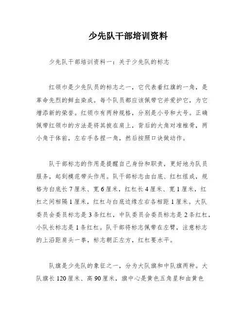 少先队干部培训资料