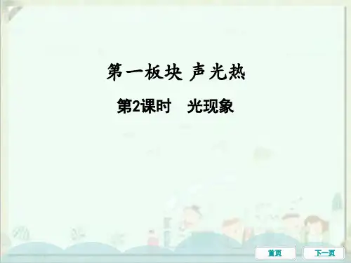 2021年中考物理一轮基础知识复习课件：第2课时 光现象(97张ppt)