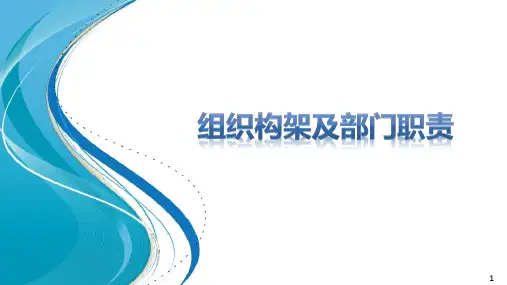 组织构架及部门职责ppt课件