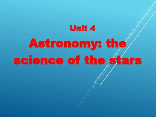 高中人教新课标必修三 Unit 4 Astronomy-Reading comprehension[课件]
