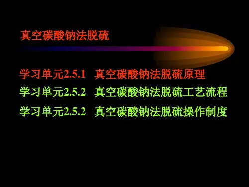 真空碳酸钠法脱硫