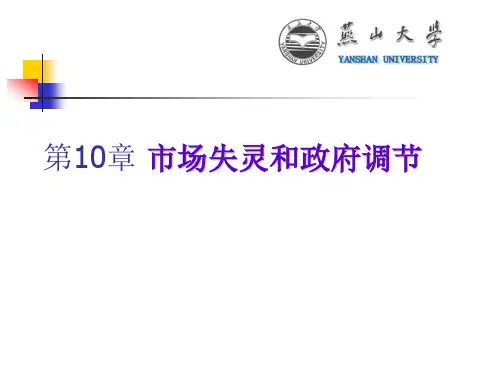 第10章 市场失灵和政府调节