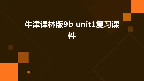 牛津译林版9BUnit1复习课件