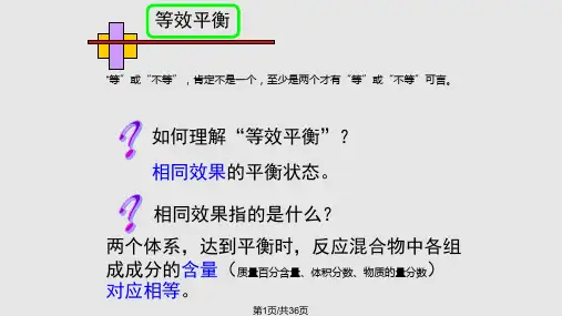 选修化学平衡等效平衡PPT课件