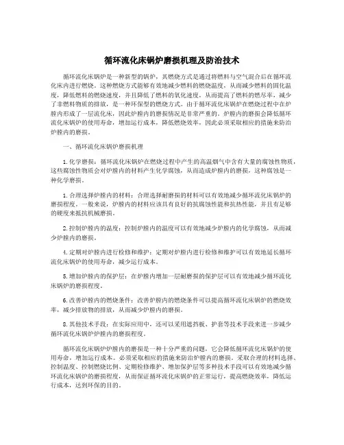 循环流化床锅炉磨损机理及防治技术