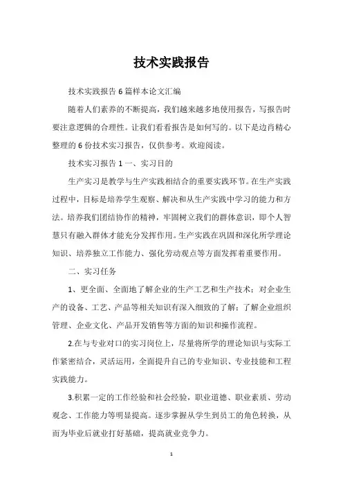 技术实践报告