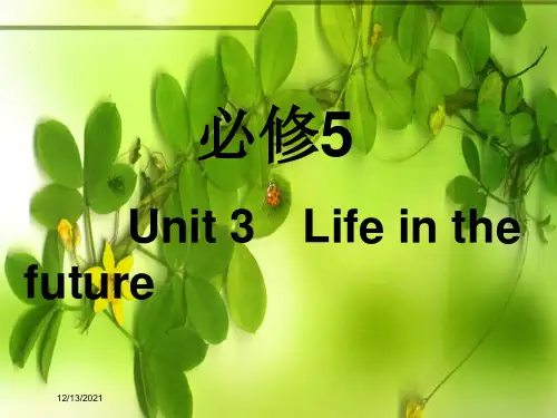高考英语一轮复习 unit 3 life in the future课件