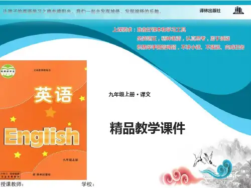 牛津译林版九年级英语上册课件Unit 4