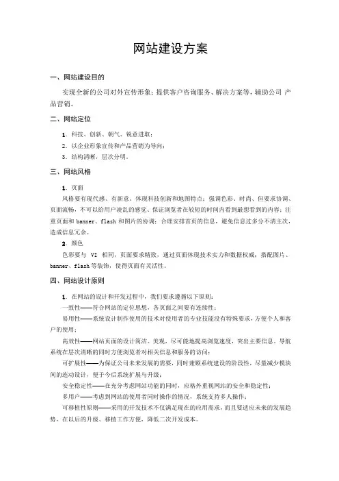网站建设实施方案