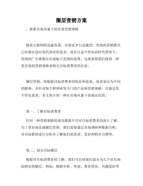 圈层营销方案