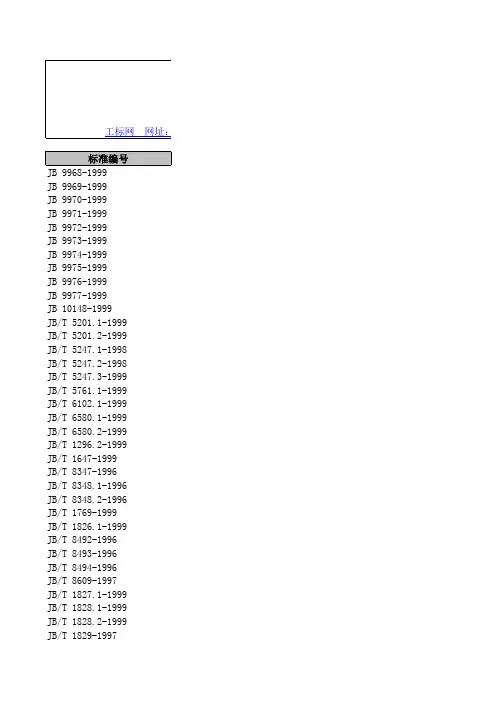 J62 锻压机械标准