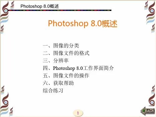 图形图像处理案例教程课件：Photoshop 8.0概述