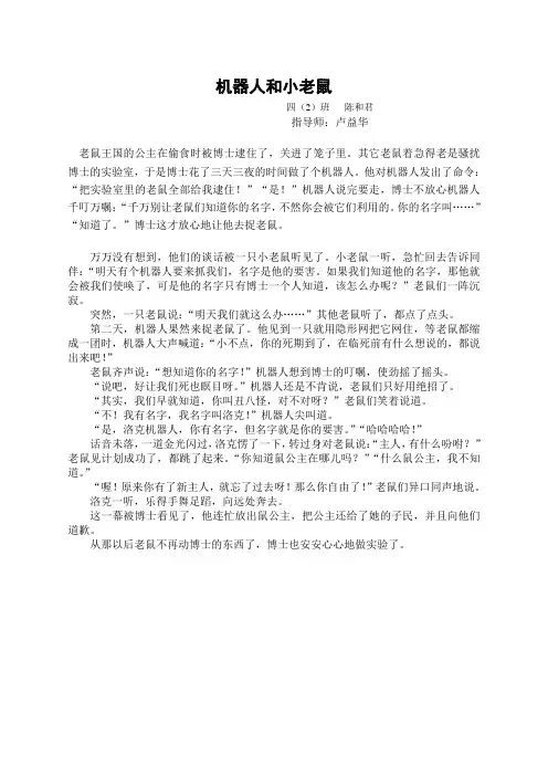 机器人和小老鼠概要
