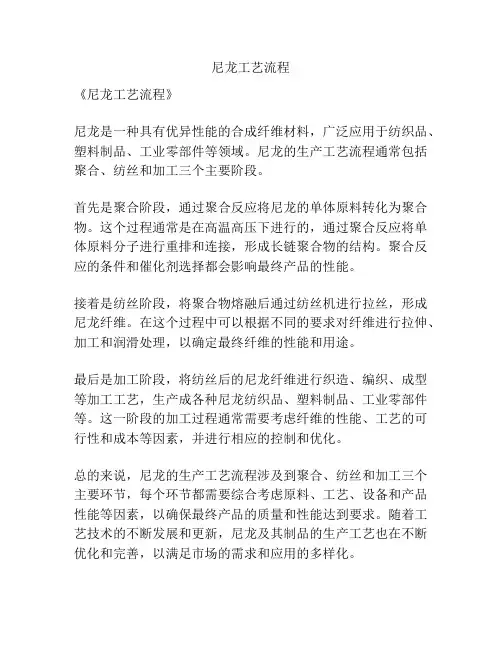 尼龙工艺流程