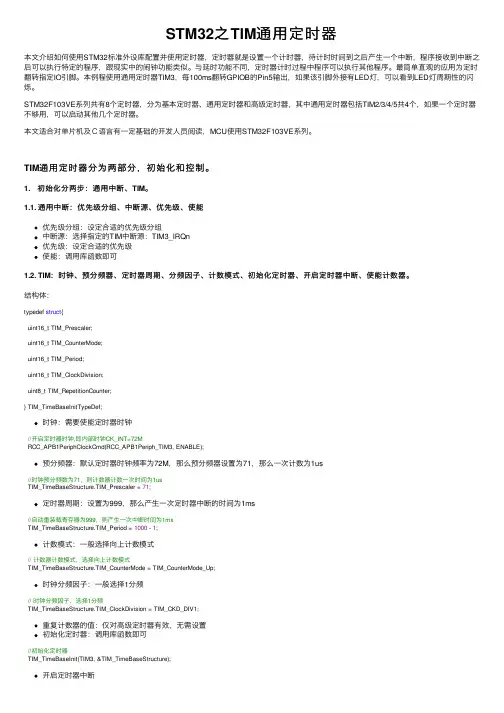 STM32之TIM通用定时器