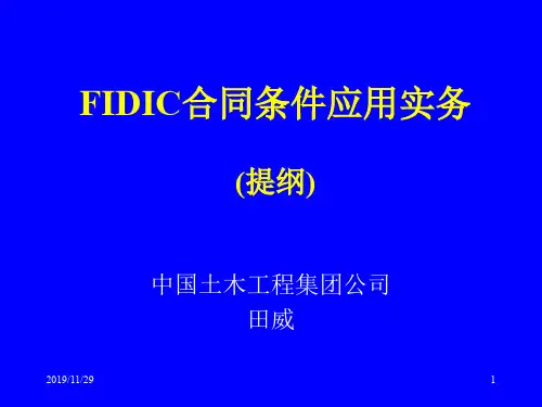 FIDIC合同条件应用实务