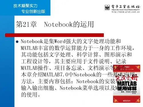 第21章__MATLAB7.0 Notebook的运用
