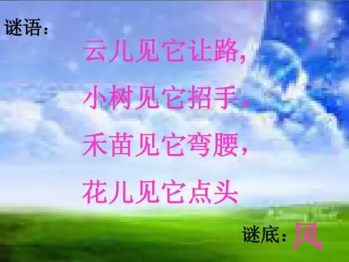 人教版小学语文二年级上册16风娃娃PPT课件(1)