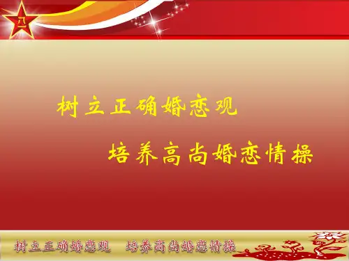 树立正确婚恋观  培养高尚婚恋情操