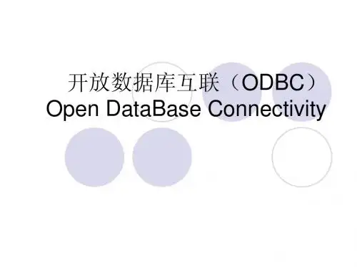 ODBC开放式数据库互联