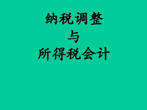 纳税调整与所得税会计差异分析(ppt 79)
