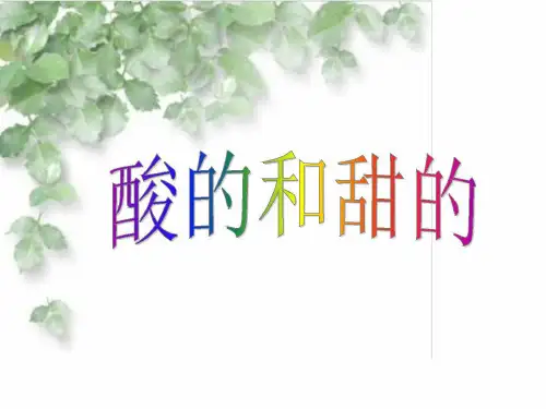 二年级上册语文教学课件PPT 17酸的和甜的