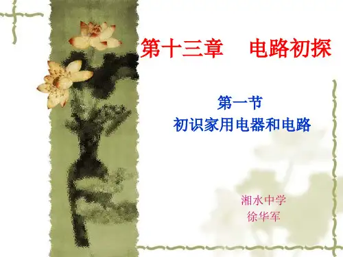 一  初认家用电器和电路课件.ppt