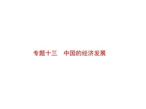 2021年广东省中考地理总复习专题突破课件-专题十三-中国的经济发展