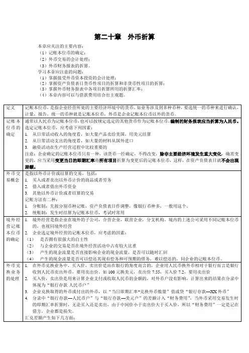 外币折算