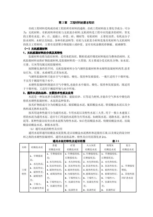 市政工程材料-新正文