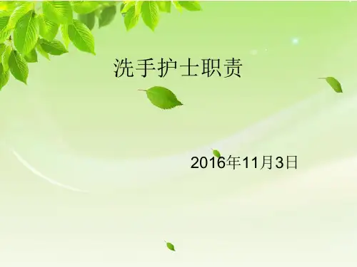洗手护士职责PPT课件