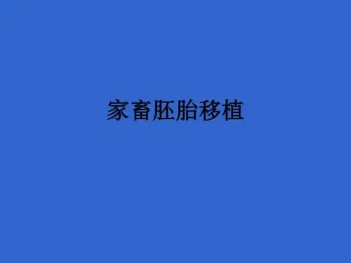 家畜胚胎移植ppt课件