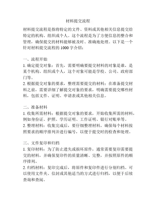 材料提交流程