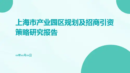上海市产业园区规划及招商引资策略研究报告年