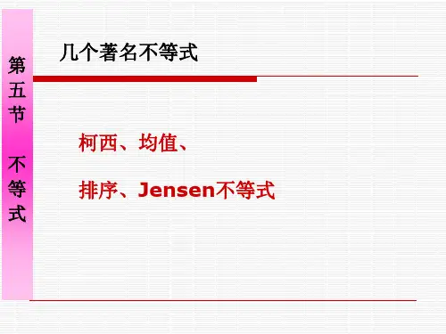 几个著名不等式