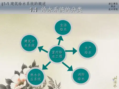 给水系统概述PPT幻灯片