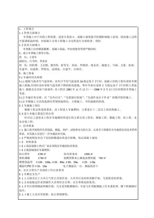 冬施方案技术交底