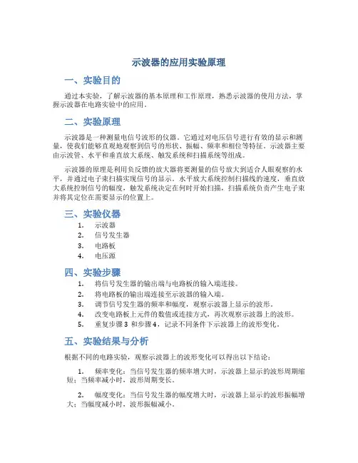 示波器的应用实验原理