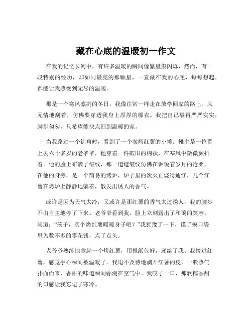 藏在心底的温暖初一作文