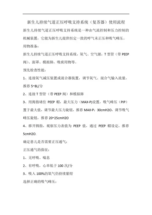新生儿持续气道正压呼吸支持系统