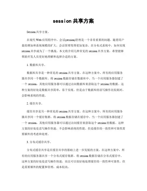 session共享方案