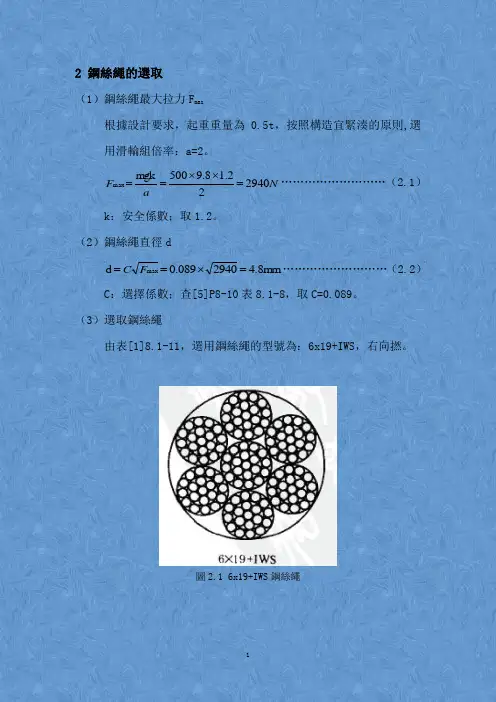 电动葫芦详细设计