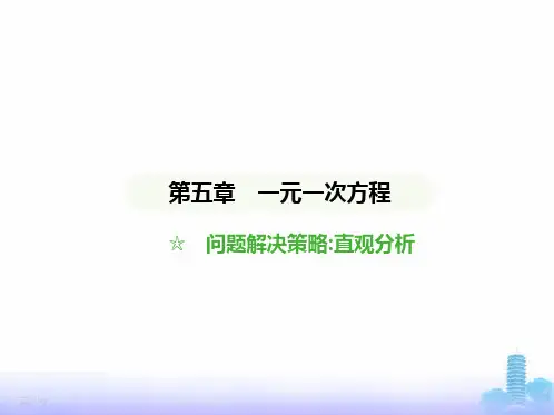 北师大版七年级数学上册第五章一元一次方程4问题解决策略直观分析课件