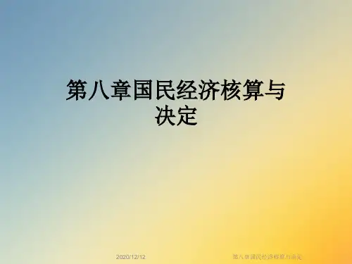 第八章国民经济核算与决定