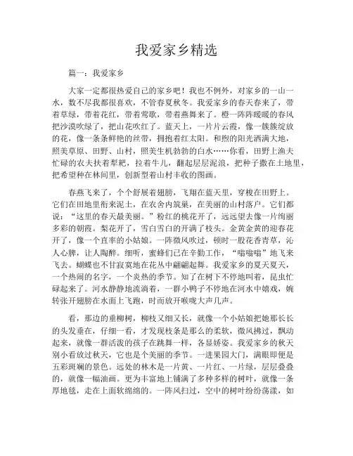 我爱家乡精选8篇