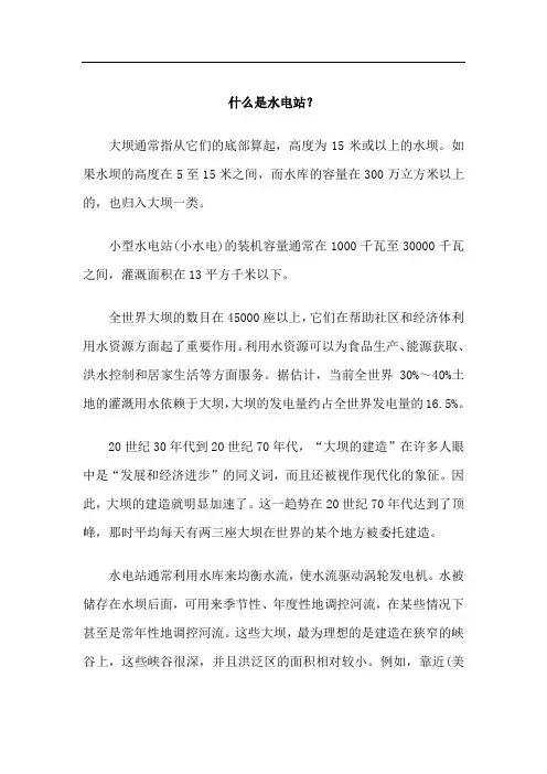 什么是水电站