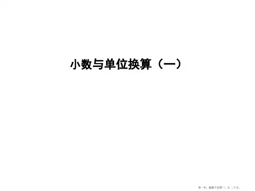 人教版《小数与单位换算》PPT课件2