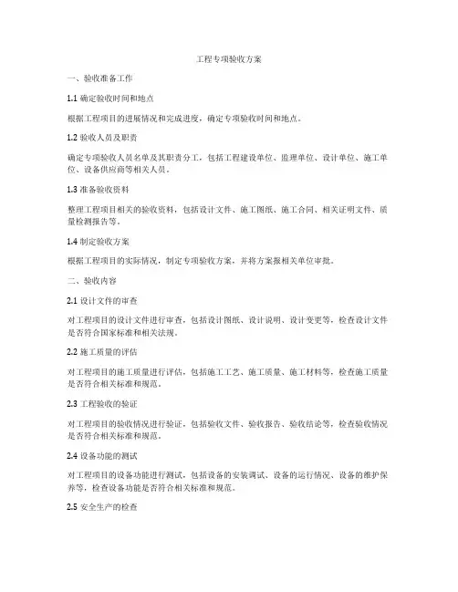 工程专项验收方案