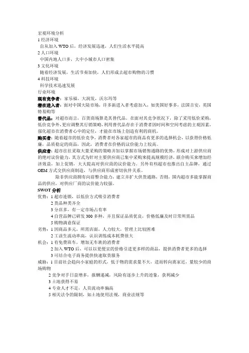 大润发环境分析