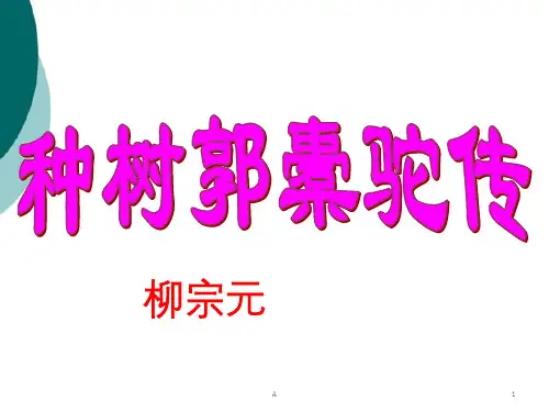 《种树郭橐驼传》(公开课)PPT